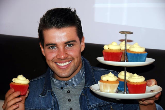 Joe McElderry was promoting Jubilee cakes and lunches at Serendipity in Frederick Street, in 2012.