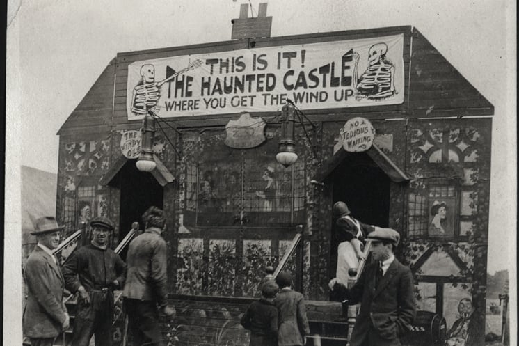 'The Haunted Castle' attraction at the Hoppings festival in Newcastle.