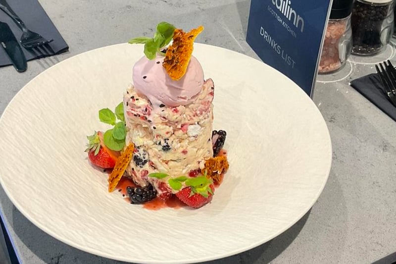 Another one of the delicious desserts on the menu is the Scottish mixed berry Eton mess. 
