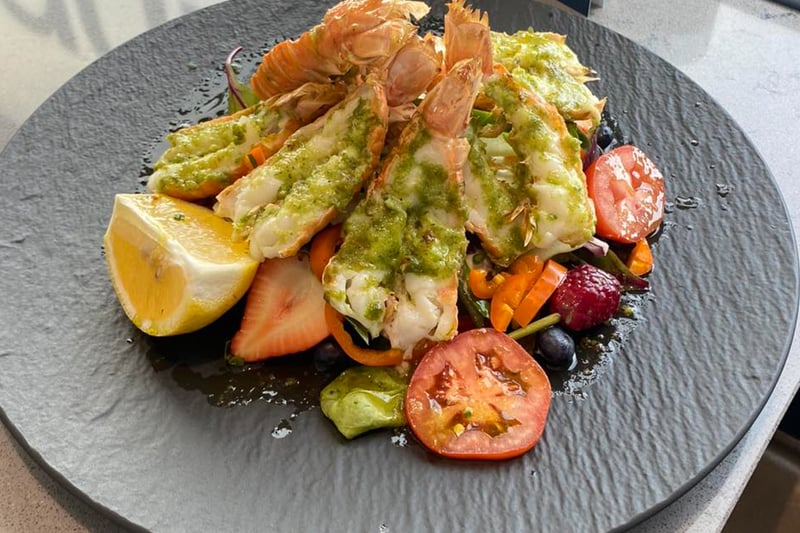 A delicious langoustine salad that is perfect for a sunny day. 