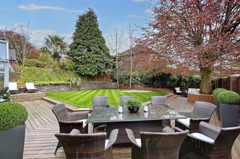 A large decking area is a great space for entertaining guests in the warmer weather 