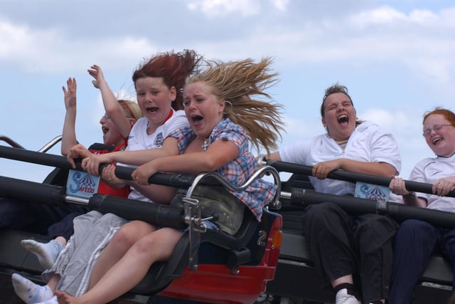 What could be more fun than scaring yourself on a thrilling ride, just like these people were doing at Seaham Carnival in 2007.