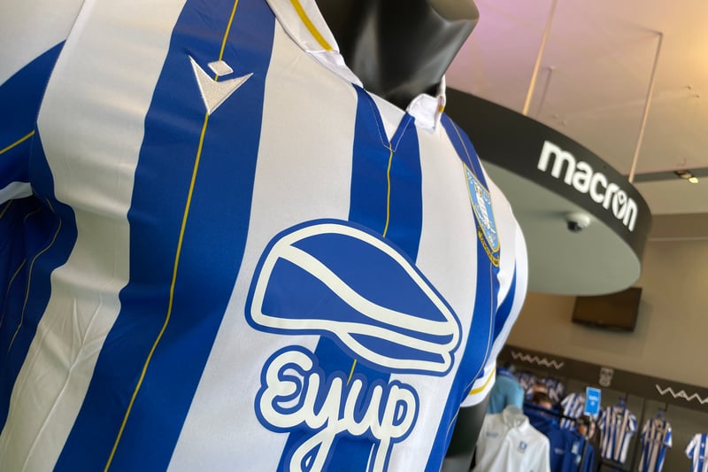 The new front of shirt sponsor for the season, Yorkshire-based organisation, ‘EyUp’.
