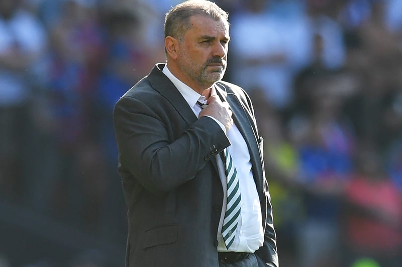 Ange Postecoglou watches on from the touchline. Will this prove to be his final match in charge of Celtic?