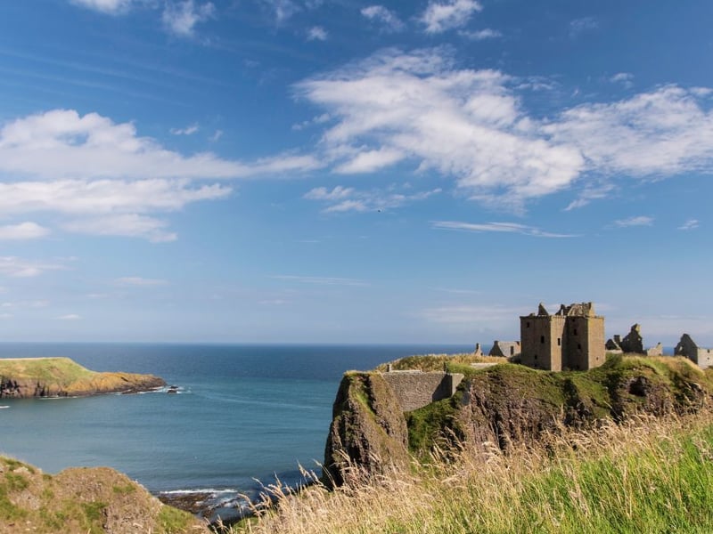 Sitting upon Scotland's north east coast, Stonehaven offers up beautiful old castles and a cute harbour to visit and is one of the highest rated seaside town to visit in Scotland.