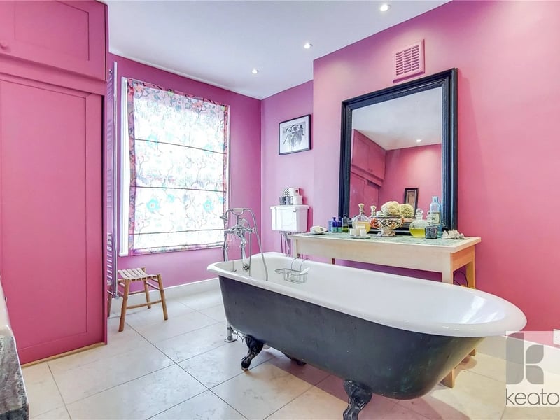 The bathroom on the second floor
