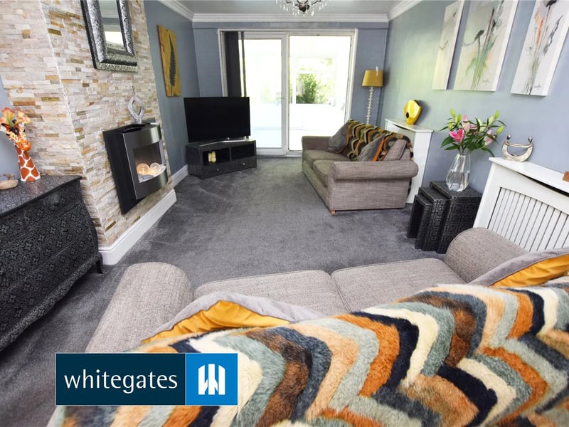 The spacious lounge has plenty of room for furniture.