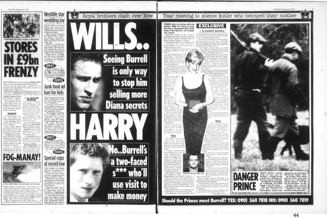 A newspaper article about the Duke of Sussex published in The People on 28/12/03 which has been produced as evidence at the High Court, London (Photo: Court handout/PA Wire)