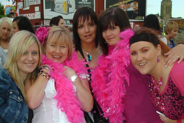 Fab five in 2010 but do you recognise any of these pals on their way to the concert?