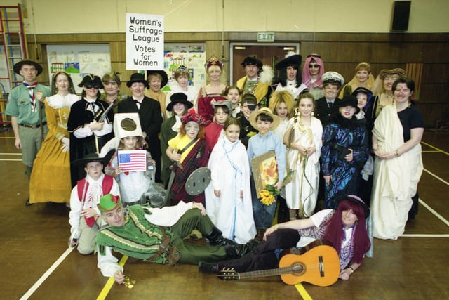 Pupils and staff celebrated the new Millennium dressed as famous historical figures from the last 1,000 years.