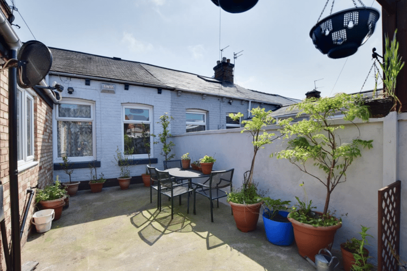 A lovely rear courtyard with lots of potential