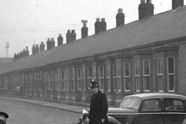 Forster Street and Selbourne Street in 1956 and the police were there after an accident.