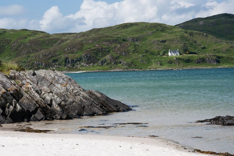 The Silver Sands of Morar are a picturesque string of white sandy beaches that are peppered along the River Moidart from Arisaig to Morar. According to All About Argyll: “The sea is shallow and the rock pools are plentiful, and packed with whelks, mussels, shrimps and a variety of crustaceans.”