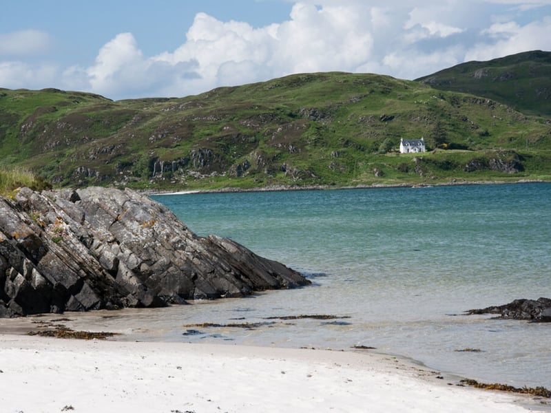 The Silver Sands of Morar are a picturesque string of white sandy beaches that are peppered along the River Moidart from Arisaig to Morar. According to All About Argyll: “The sea is shallow and the rock pools are plentiful, and packed with whelks, mussels, shrimps and a variety of crustaceans.”