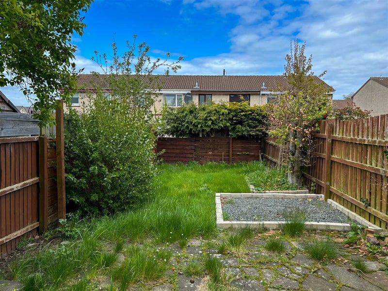 The rear garden external to the property