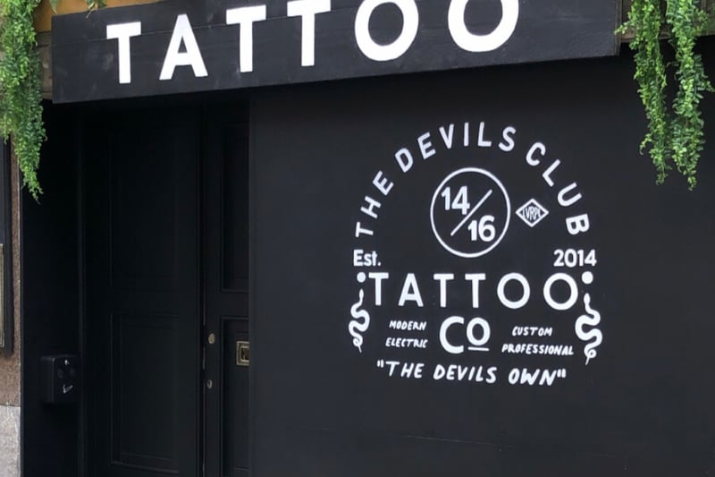 The Devil’s Club Tattoo has a Google rating of 4.9 out of 5 stars, from 121 reviews.