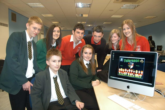 These students at St Robert of Newminster School designed their own computer game in 2008.