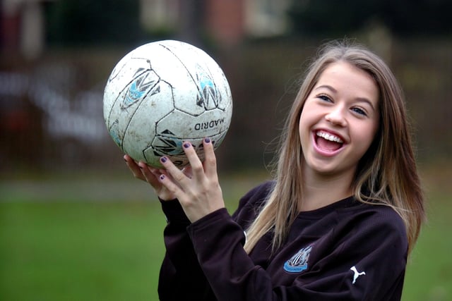 Kayleigh Appleton, 17, a pupil in St Anthony's School was playing for the Newcastle United Women's Football team in 2011.