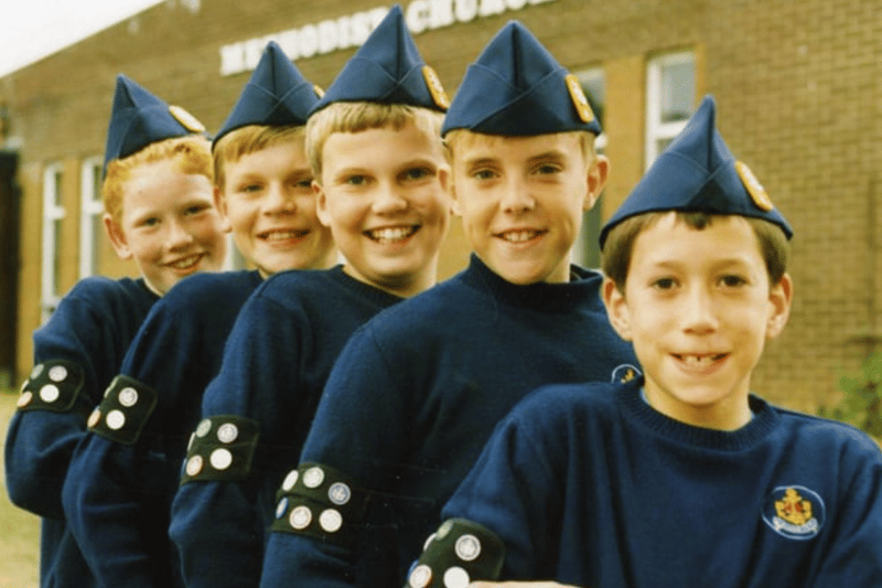 Members of the 1st Hebburn Boys Brigade gold badge winners in 1992. Pictured from the front are: Christopher Bachelor, Anthony Borthwick, Christopher Johnson, Peter Story and Paul Sanderson.