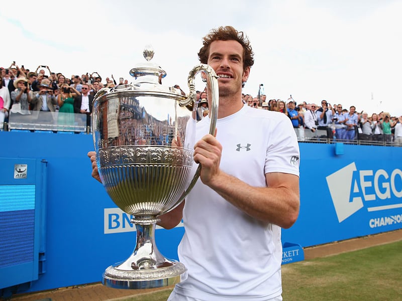 Yet another win for Murray at Queen's Club arrived in June 2015 - courtesy of a triumph over Kevin Anderson of South Africa in the final.