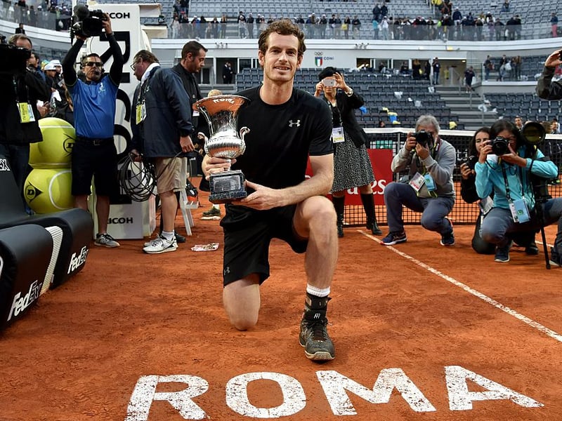 2016 would be the most successful year of Andy Murray's career, including a win at the ATP Tennis Open tournament at the Foro Italico in Rome. Novak Djokovic was once again vanquished in the final.