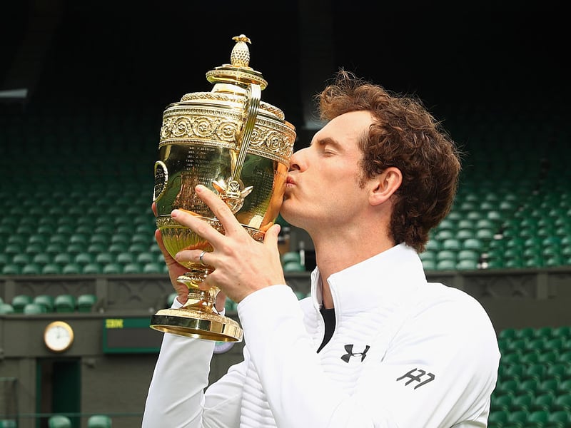 Murray's second Wimbledon title - and third grand slam - came in 2016 with a win in the final over Milos Raonic.