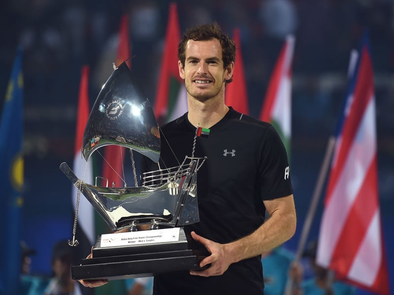 Murray's sole title in 2017 came with a a final win over Fernando Verdasco of Spain at the ATP Dubai Duty Free Tennis Championship in Dubai, United Arab Emirates.