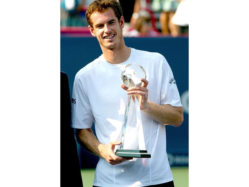 Murray overcame Juan Martin Del Potro of Argentina in the final to win the 2009 Rogers Cup at Uniprix Stadium in Montreal, Canada.