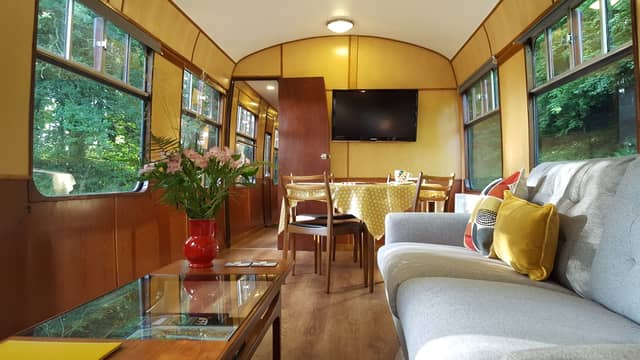 A couple has renovated a Railway station