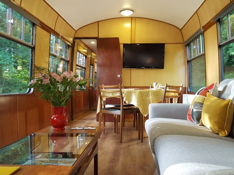 A couple has renovated a Railway station