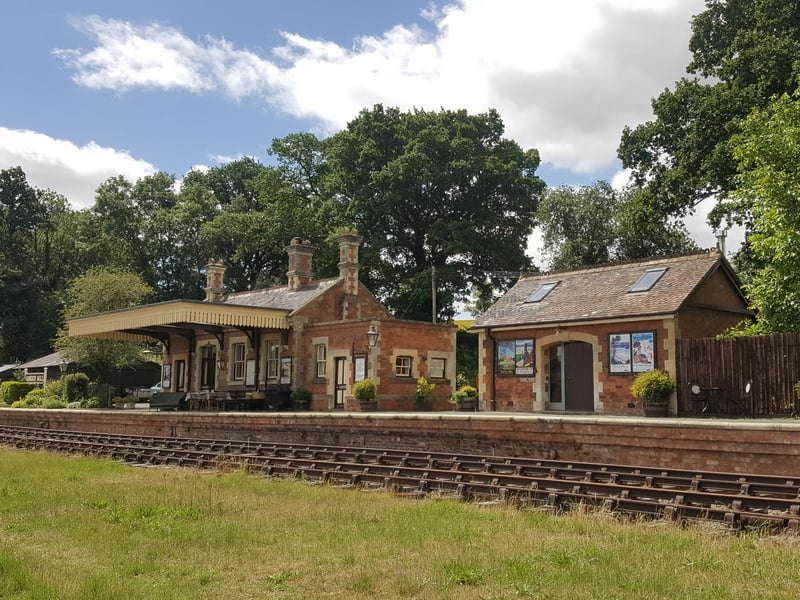 The railway station which closed in 1953