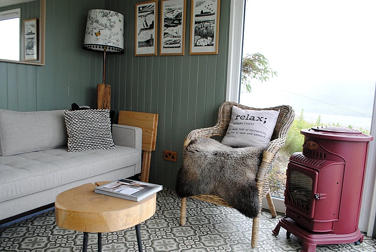 The interior showcases Denise and Bob's eye for the quirky.