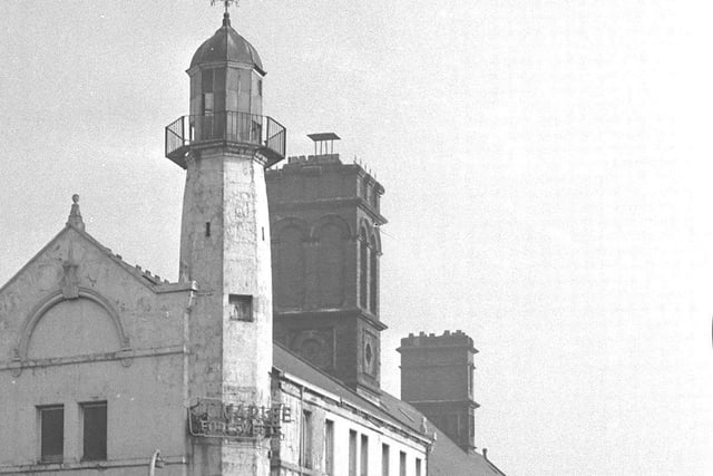 A Victorian shopkeeper built new premises in Roker Avenue in the 1870s and added the "lighthouse" later. 
It was destined for demolition in 1970.