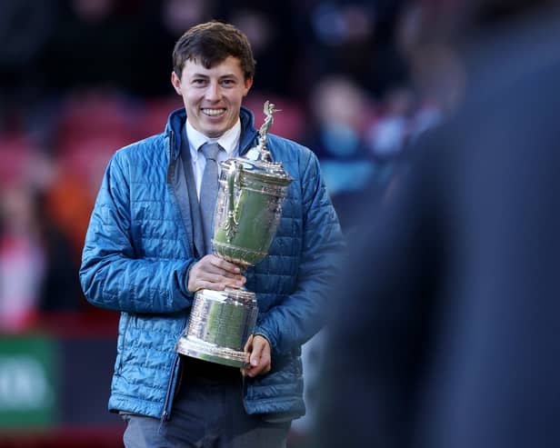 Matt Fitzpatrick parades his US Open trophy at Bramall Lane (Image: Getty Images)