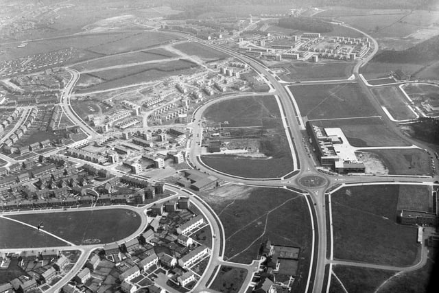 An aerial view of Peterlee from 63 years ago.