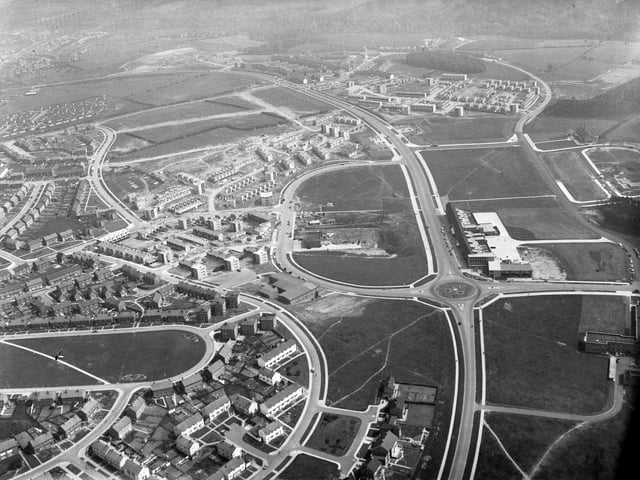 An aerial view of Peterlee from 63 years ago.