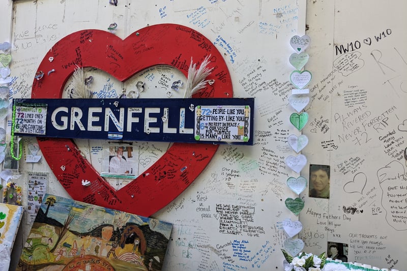 Messages for the 72 victims who died in the tragic fire at Grenfell Tower