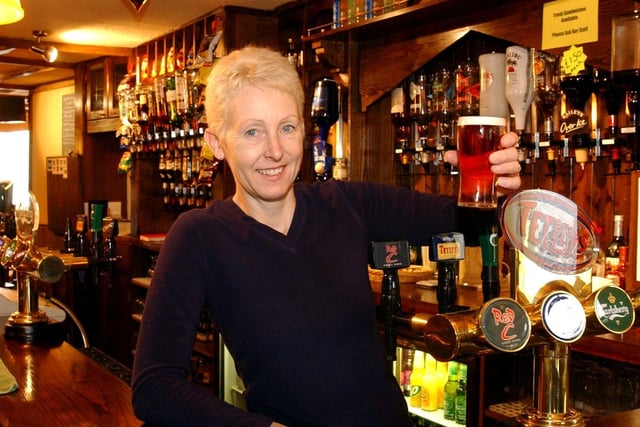 Susan Fulcher at the Gray Horse in Penshaw Village in 2003.