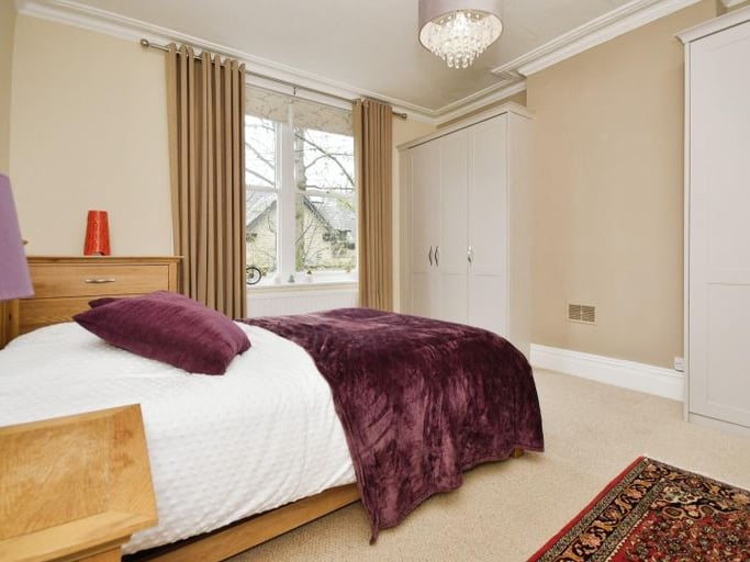 There are five total bedrooms in the home