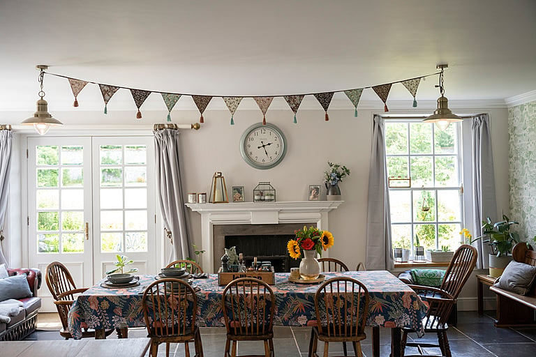 The dining area is light and airy with plenty of seating space for all the family and guests.