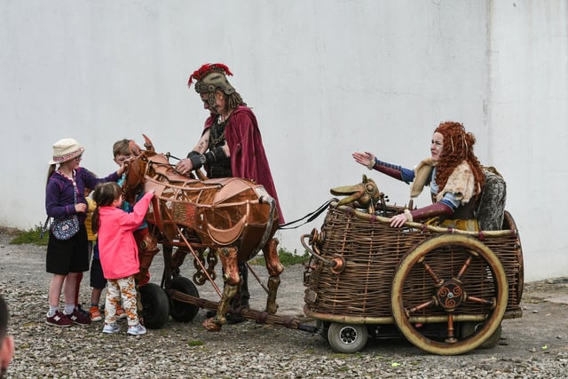 At the Arbeia Roman Fort celebrations, ‘wheelabouts’ were brought to entertain and educate the residents.