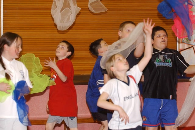 Pupils at Southwick Primary School were learning how to juggle in 2003.