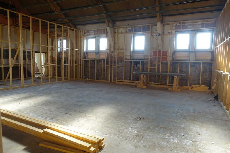 Many projects were underway within the hall