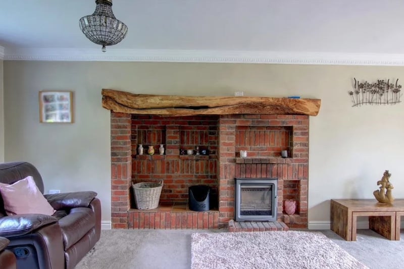 The fireplace is a good size and will make the living room lovely and cosy on cold winter nights
