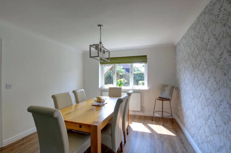 The home has a good size dining room which is the perfect place for family dinners 