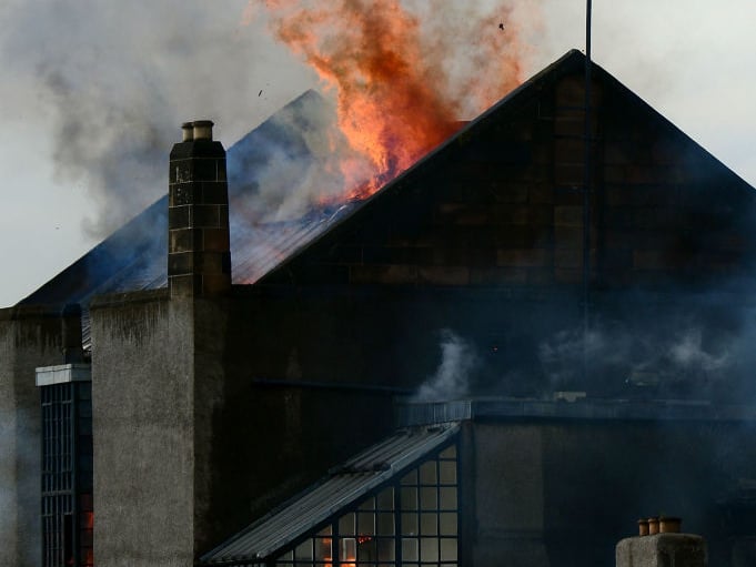 As the fire broke out, final year students had prepared their works for final degree show. Many feared they had lost their work due to the blaze.
