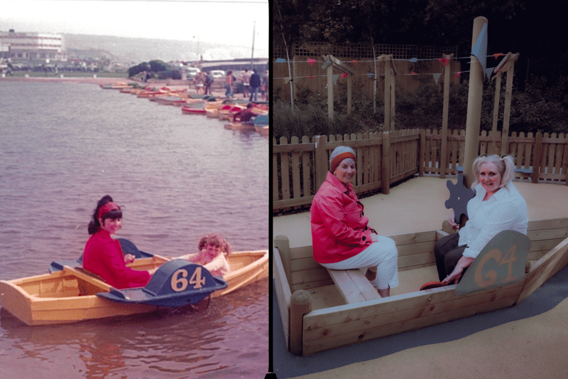Mother and daughter duo, Sybil and Michelle recreated a family photo from 1973 - when Michelle was just three years old. (Photo - Lottie/Cofton Park Manor) 