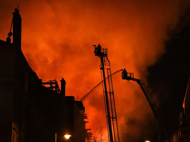 Four years and a little over a month later, a second blaze broke out at the school of art.