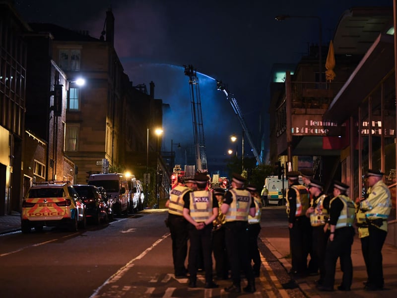 Flames spread beyond the Glasgow School of Art the second-time round. Causing extensive damage to the O2 ABC live music venue and forcing its permanent closure.
