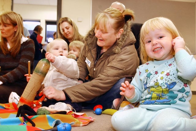 A music workshop at the new Murton Sure Start children's centre in 2006.
Looks like these little ones enjoyed it.